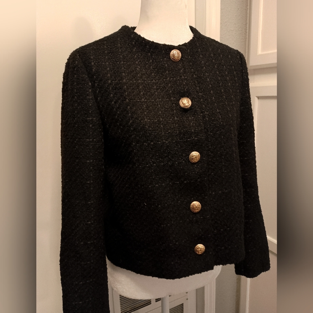NWT Zara tweed woven women's Blazer Size Small